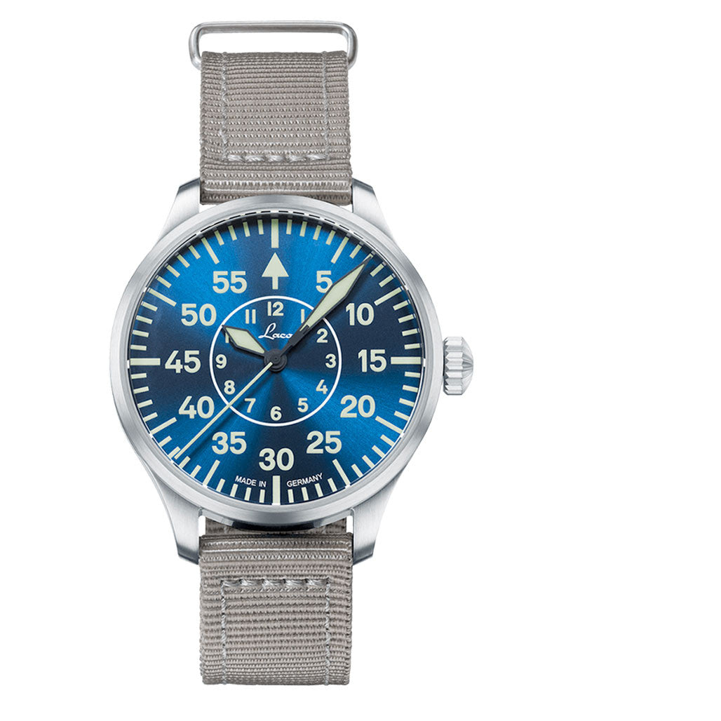 Laco 39mm Aachen Blaue Stunde Automatic Pilot Watch #862103.2