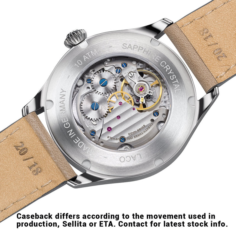 Laco Cuxhaven Manual Winding Navy Watch with AR Sapphire Crystal #862104.2