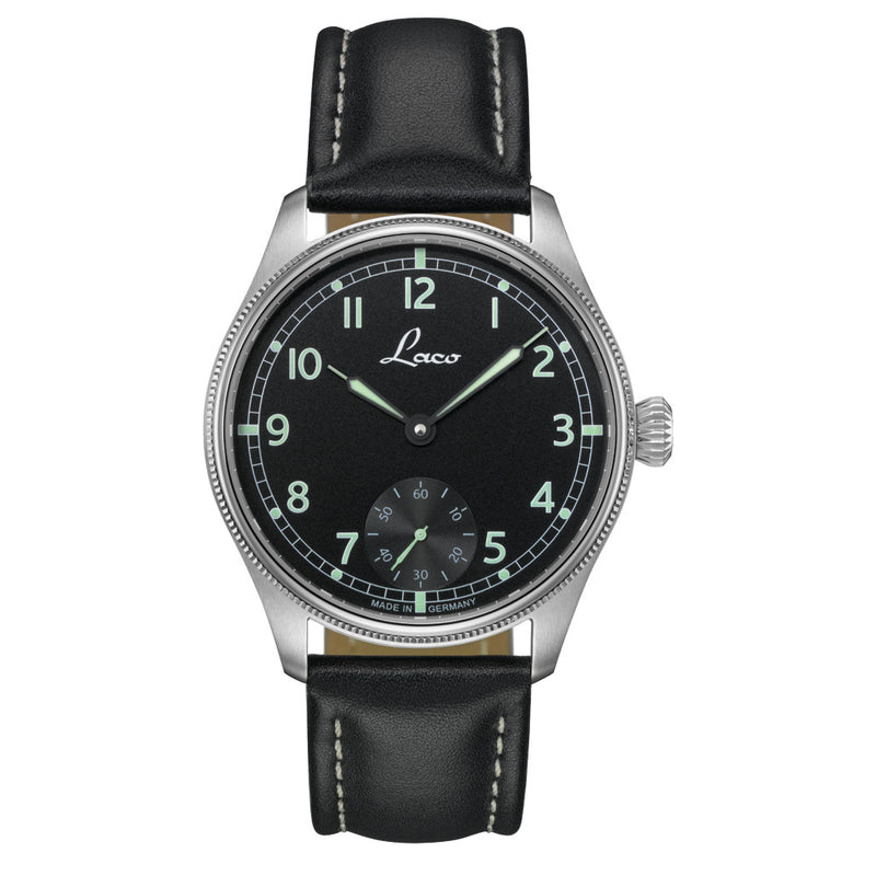 Laco Bremerhaven Manual Winding Navy Watch with AR Sapphire Crystal #862105.2