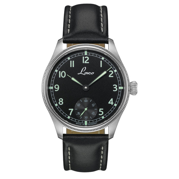 Laco Bremerhaven Manual Winding Navy Watch with AR Sapphire Crystal #862105.2