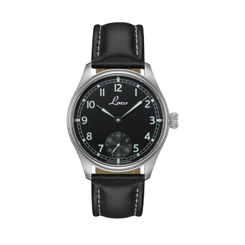 Laco Bremerhaven Manual Winding Navy Watch with AR Sapphire Crystal #862105.2