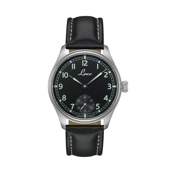 Laco Bremerhaven Manual Winding Navy Watch with AR Sapphire Crystal #862105.2