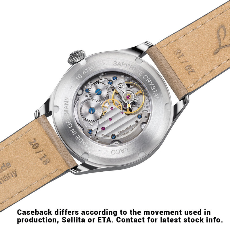 Laco Bremerhaven Manual Winding Navy Watch with AR Sapphire Crystal #862105.2