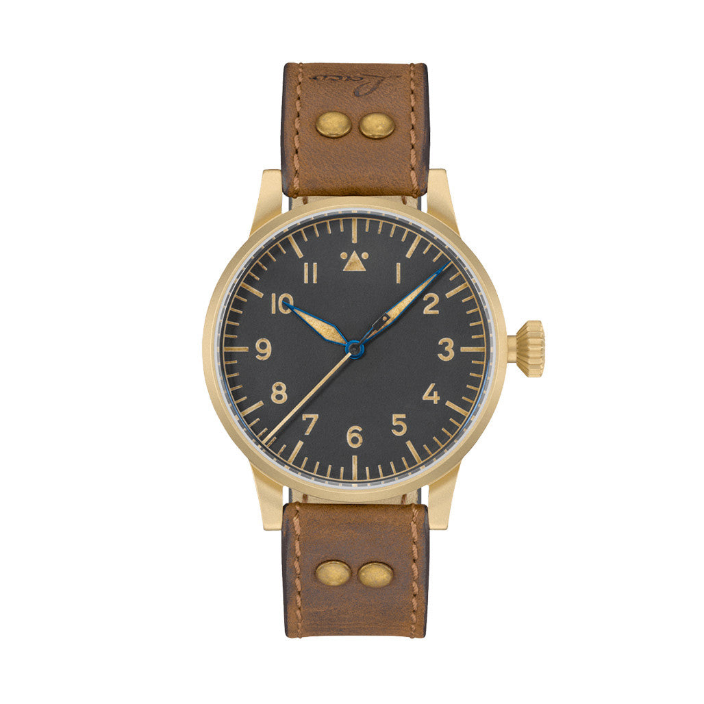 Laco Munster Bronze Type A Dial Swiss Automatic Pilot Watch with