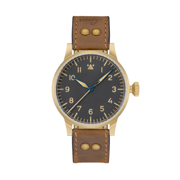 Laco Munster Bronze Type A Dial Swiss Automatic Pilot Watch with Sapphire Crystal #862149