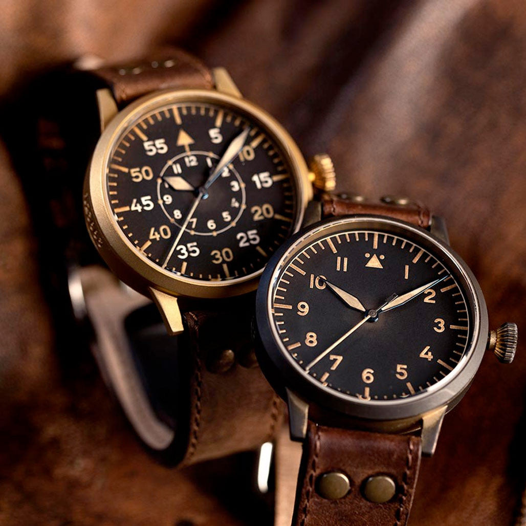 Laco Munster Bronze Type A Dial Swiss Automatic Pilot Watch with