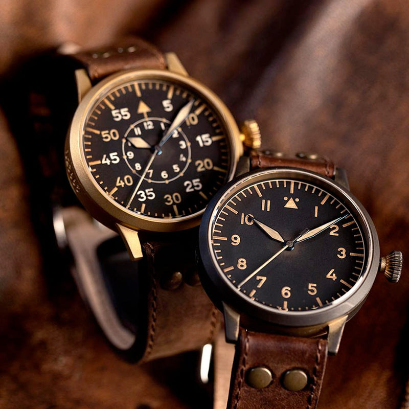 Laco Munster Bronze Type A Dial Swiss Automatic Pilot Watch with Sapphire Crystal #862149 lifestyle