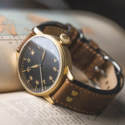 Laco Munster Bronze Type A Dial Swiss Automatic Pilot Watch with Sapphire Crystal #862149 lifestyle