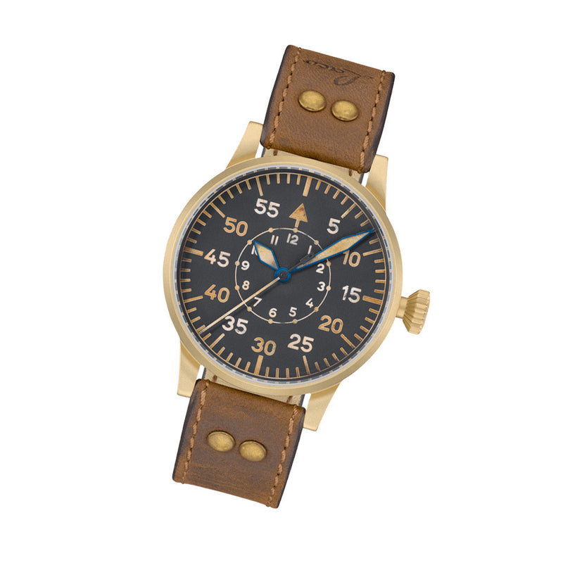 Laco Paderborn Bronze Type B Dial Swiss Automatic Pilot Watch with Sapphire Crystal #862150 tilt