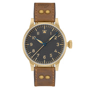 Laco Memmingen Bronze Type A Dial Swiss Mechanical Pilot Watch with Sapphire Crystal #862151 zoom