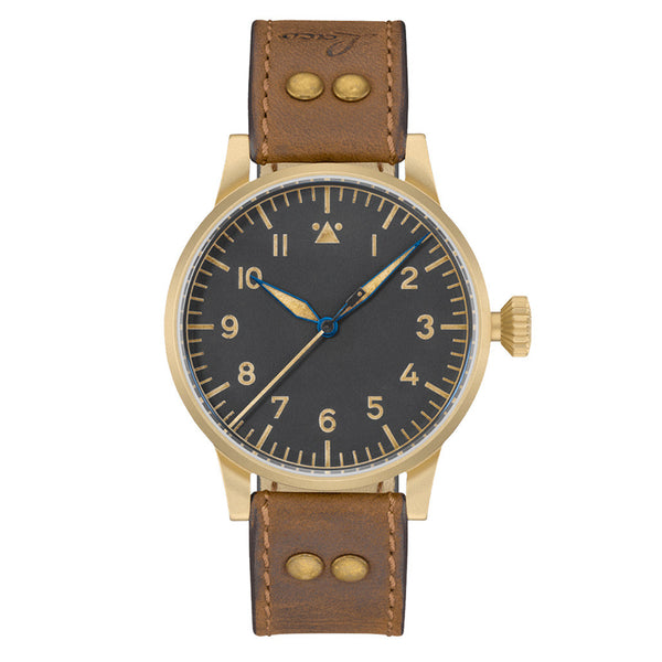 Laco Memmingen Bronze Type A Dial Swiss Mechanical Pilot Watch with Sapphire Crystal #862151 zoom