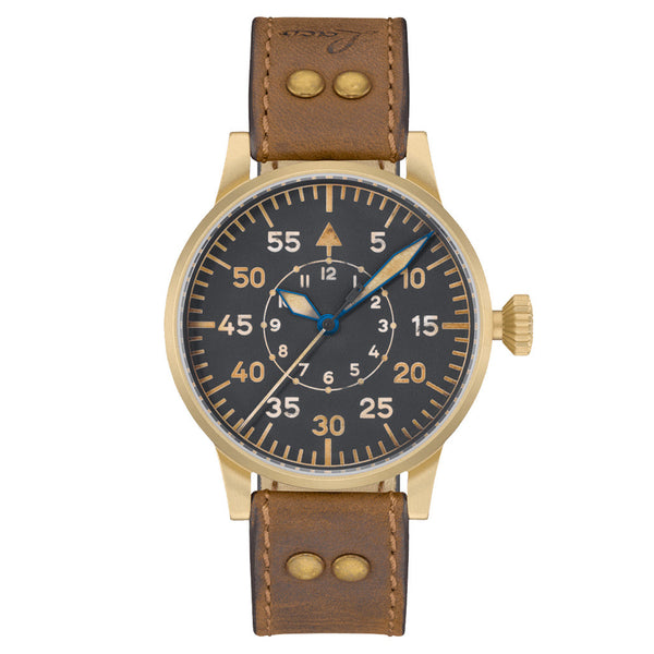 Laco Leipzig Bronze Type B Dial Swiss Mechanical Pilot Watch with Sapphire Crystal #862152 zoom