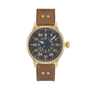 Laco Leipzig Bronze Type B Dial Swiss Mechanical Pilot Watch with Sapphire Crystal #862152