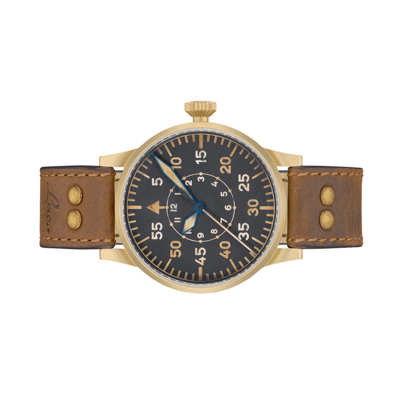 Laco Leipzig Bronze Type B Dial Swiss Mechanical Pilot Watch with Sapphire Crystal #862152 side