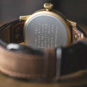 Laco Leipzig Bronze Type B Dial Swiss Mechanical Pilot Watch with Sapphire Crystal #862152 back