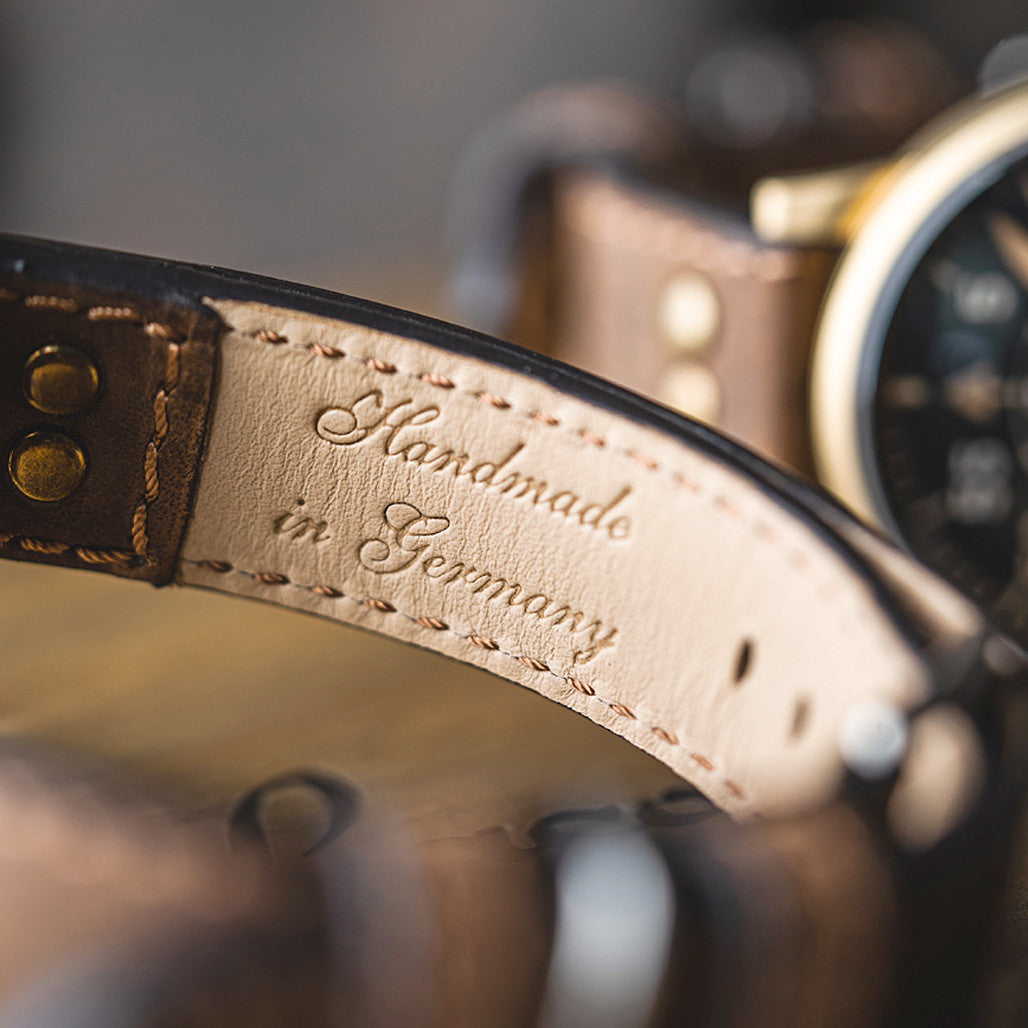 Laco Leipzig Bronze Type B Dial Swiss Mechanical Pilot Watch with