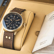 Laco Leipzig Bronze Type B Dial Swiss Mechanical Pilot Watch with Sapphire Crystal #862152 box