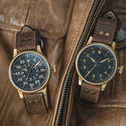 Laco Leipzig Bronze Type B Dial Swiss Mechanical Pilot Watch with Sapphire Crystal #862152 lifestyle