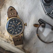 Laco Leipzig Bronze Type B Dial Swiss Mechanical Pilot Watch with Sapphire Crystal #862152 lifestyle