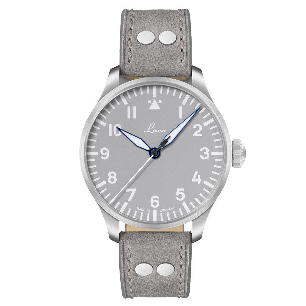 Laco Augsburg Gray 42 Type A Dial Automatic Pilot Watch with