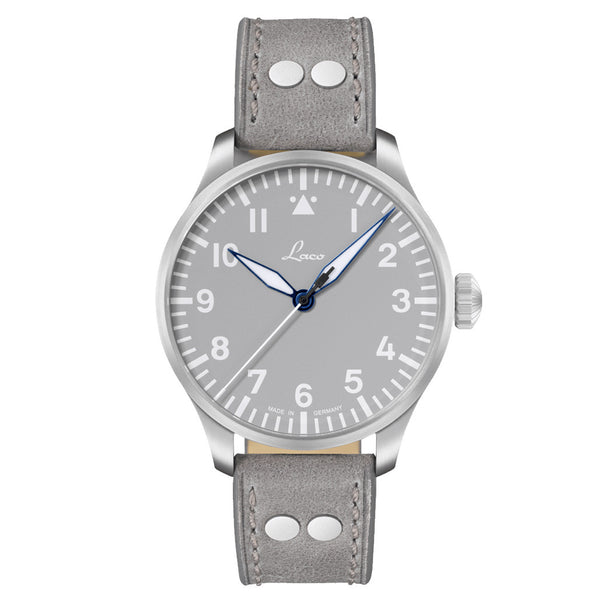 Laco Augsburg Gray 42 Type A Dial Automatic Pilot Watch with Sapphire Crystal #862158 zoom