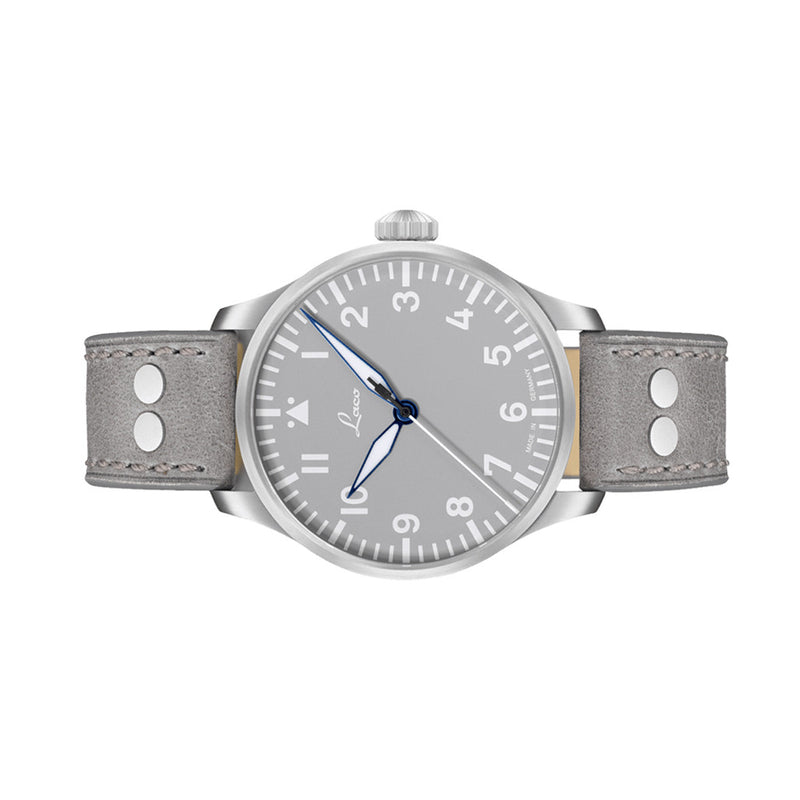 Laco Augsburg Gray 42 Type A Dial Automatic Pilot Watch with Sapphire Crystal #862158 side