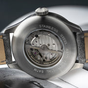 Laco Augsburg Gray 42 Type A Dial Automatic Pilot Watch with Sapphire Crystal #862158 back