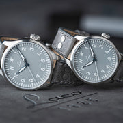 Laco Augsburg Gray 42 Type A Dial Automatic Pilot Watch with Sapphire Crystal #862158 lifestyle