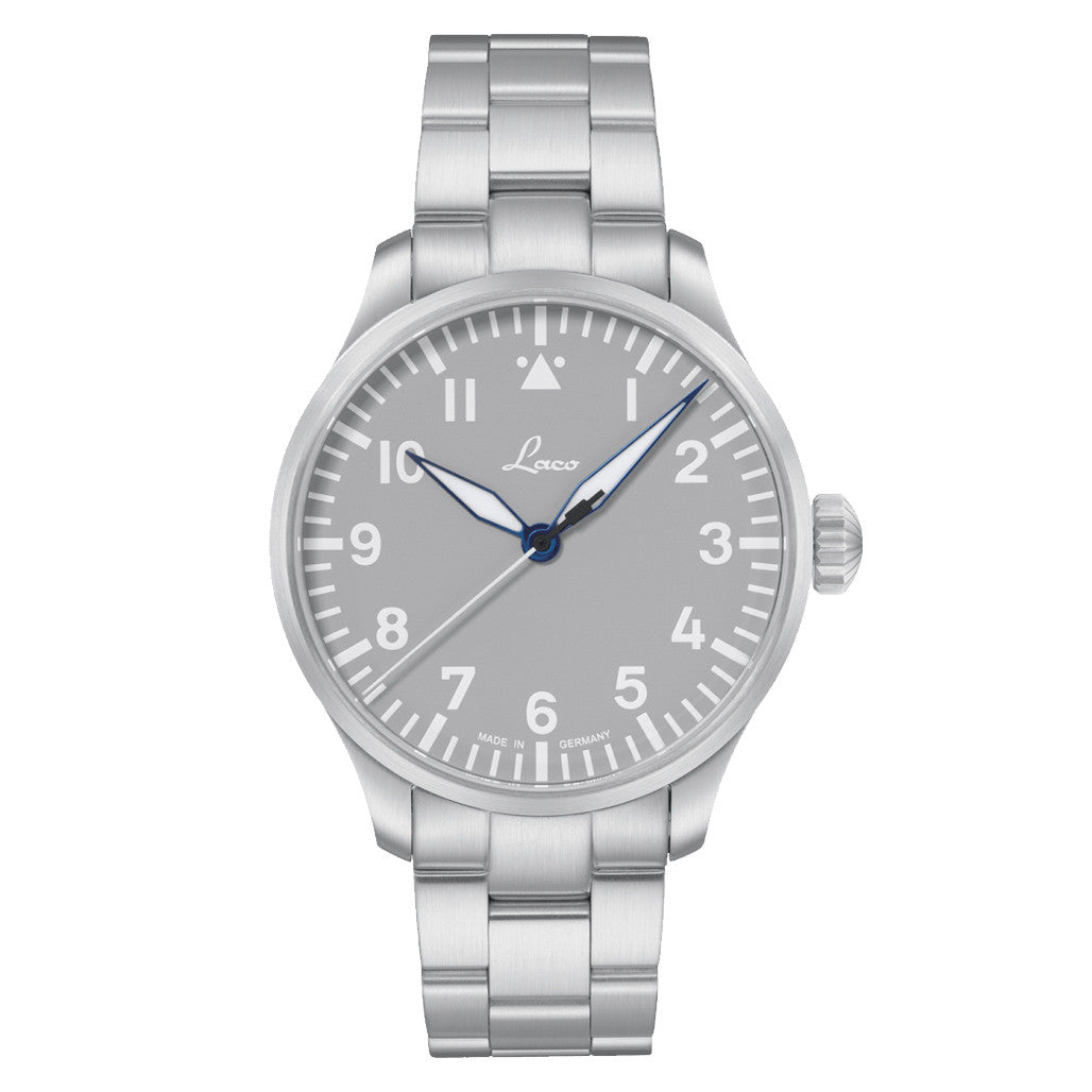 Laco Augsburg Gray 42 Type A Dial Automatic Pilot Watch with