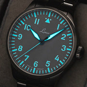 Laco Augsburg Gray 42 Type A Dial Automatic Pilot Watch with Sapphire Crystal #862158.MB lume