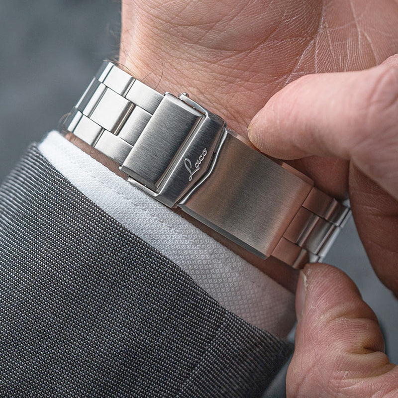 Laco Augsburg Gray 42 Type A Dial Automatic Pilot Watch with Sapphire Crystal #862158.MB wrist