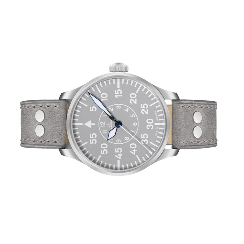Laco Aachen Gray 42 Type B Dial Automatic Pilot Watch with Sapphire Crystal #862159 side