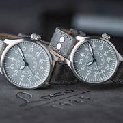 Laco Aachen Gray 42 Type B Dial Automatic Pilot Watch with Sapphire Crystal #862159 lifestyle
