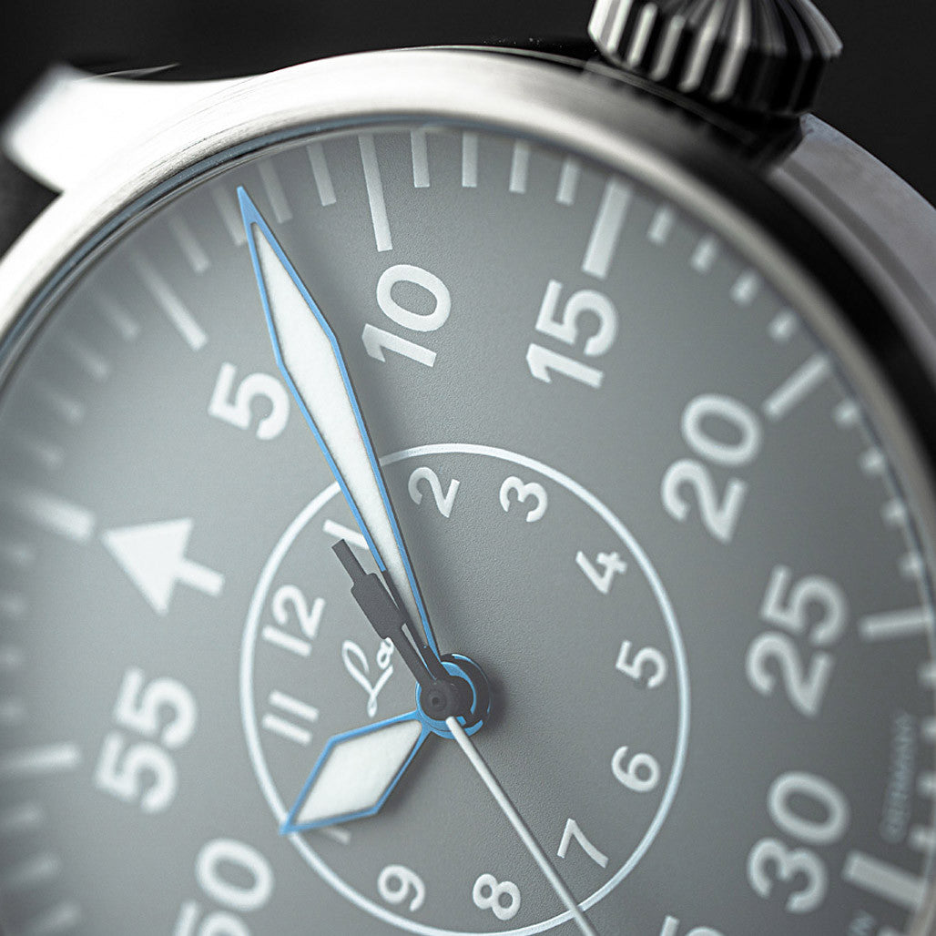 Laco Aachen Gray 42 Type B Dial Automatic Pilot Watch with
