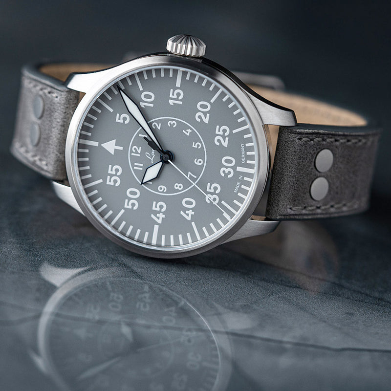 Laco Aachen Gray 42 Type B Dial Automatic Pilot Watch with Sapphire Crystal #862159 lifestyle