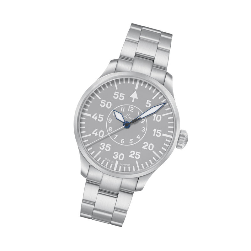 Laco Aachen Gray 42 Type B Dial Automatic Pilot Watch with Sapphire Crystal #862159.MB tilt