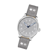 Laco Augsburg Gray 39 Type A Dial Automatic Pilot Watch with Sapphire Crystal #862161 tilt