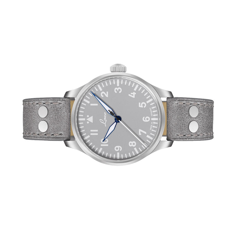 Laco Augsburg Gray 39 Type A Dial Automatic Pilot Watch with Sapphire Crystal #862161 side