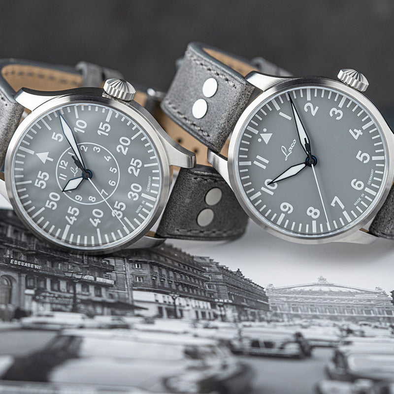 Laco Augsburg Gray 39 Type A Dial Automatic Pilot Watch with Sapphire Crystal #862161 lifestyle