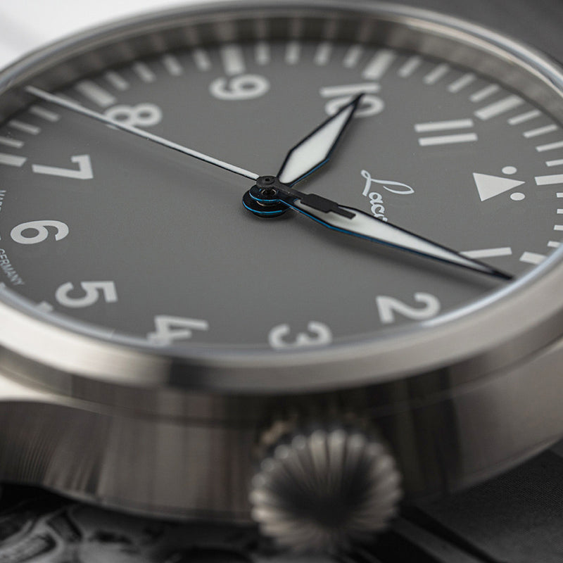 Laco Augsburg Gray 39 Type A Dial Automatic Pilot Watch with Sapphire Crystal #862161 dial zoom