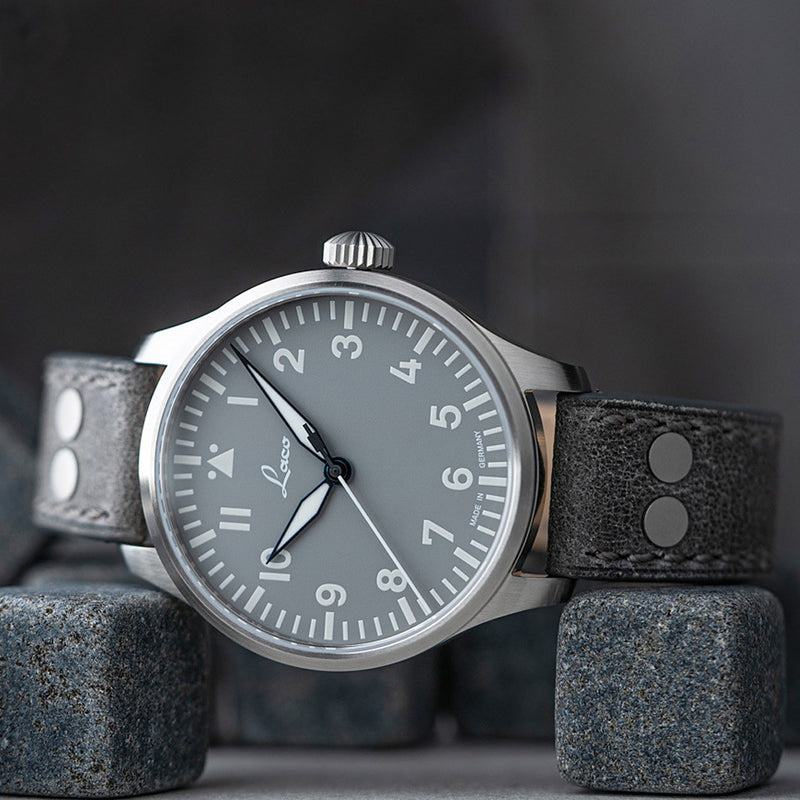 Laco Augsburg Gray 39 Type A Dial Automatic Pilot Watch with Sapphire Crystal #862161 lifestyle