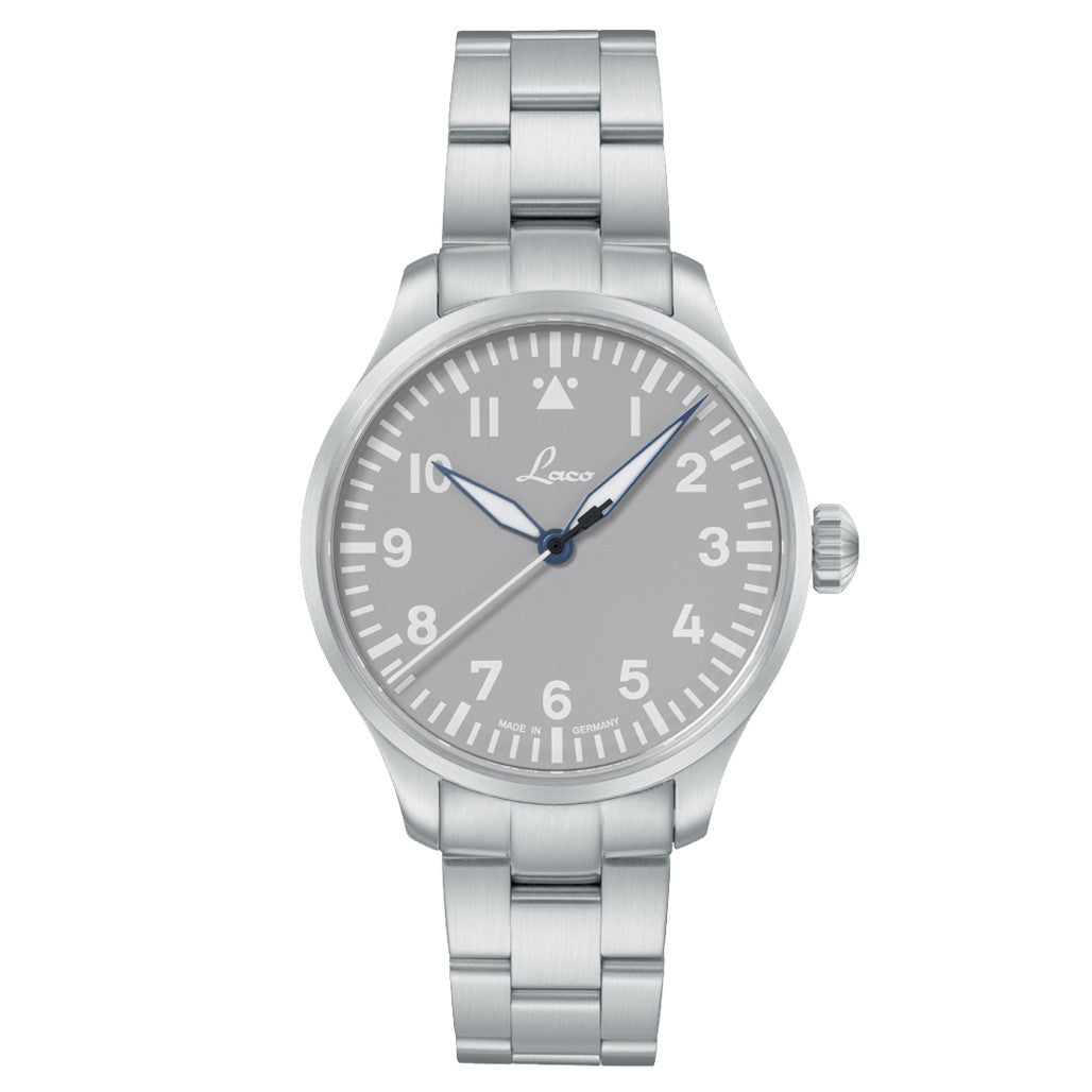 Laco Augsburg Gray 39 Type A Dial Automatic Pilot Watch with