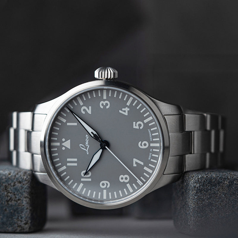 Laco Augsburg Gray 39 Type A Dial Automatic Pilot Watch with Sapphire Crystal #862161.MB lifestyle