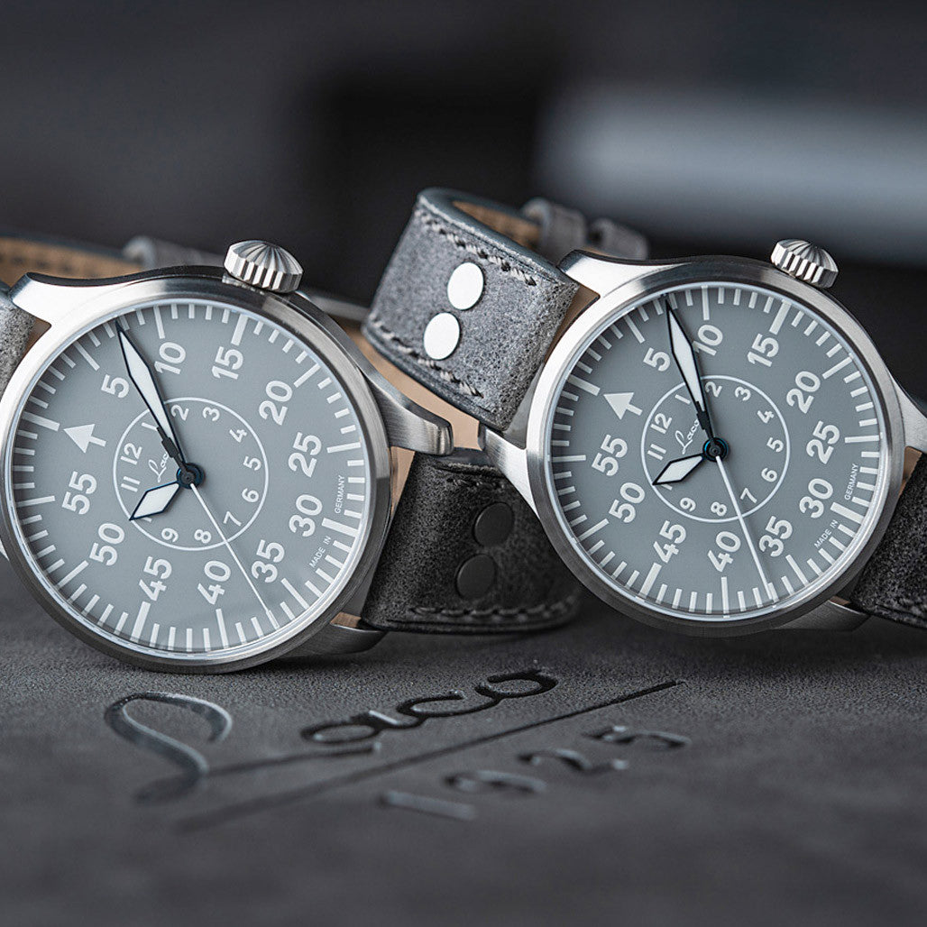 Laco Aachen Gray 39 Type B Dial Automatic Pilot Watch with