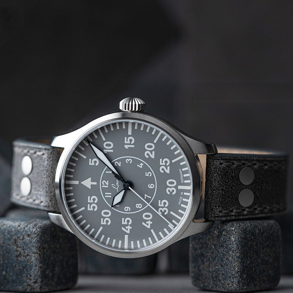 Laco Aachen Gray 39 Type B Dial Automatic Pilot Watch with