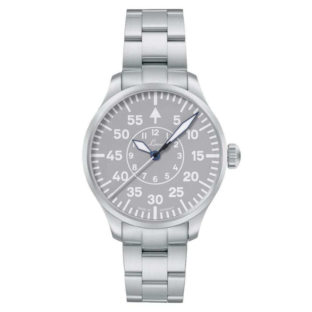 Laco Aachen Gray 39 Type B Dial Automatic Pilot Watch with