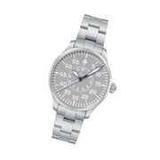 Laco Aachen Gray 39 Type B Dial Automatic Pilot Watch with Sapphire Crystal #862162.MB tilt