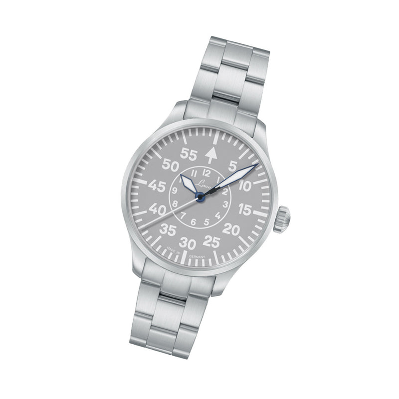 Laco Aachen Gray 39 Type B Dial Automatic Pilot Watch with Sapphire Crystal #862162.MB tilt