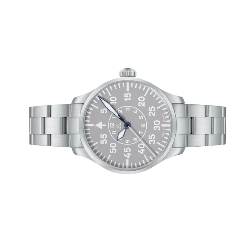 Laco Aachen Gray 39 Type B Dial Automatic Pilot Watch with Sapphire Crystal #862162.MB side