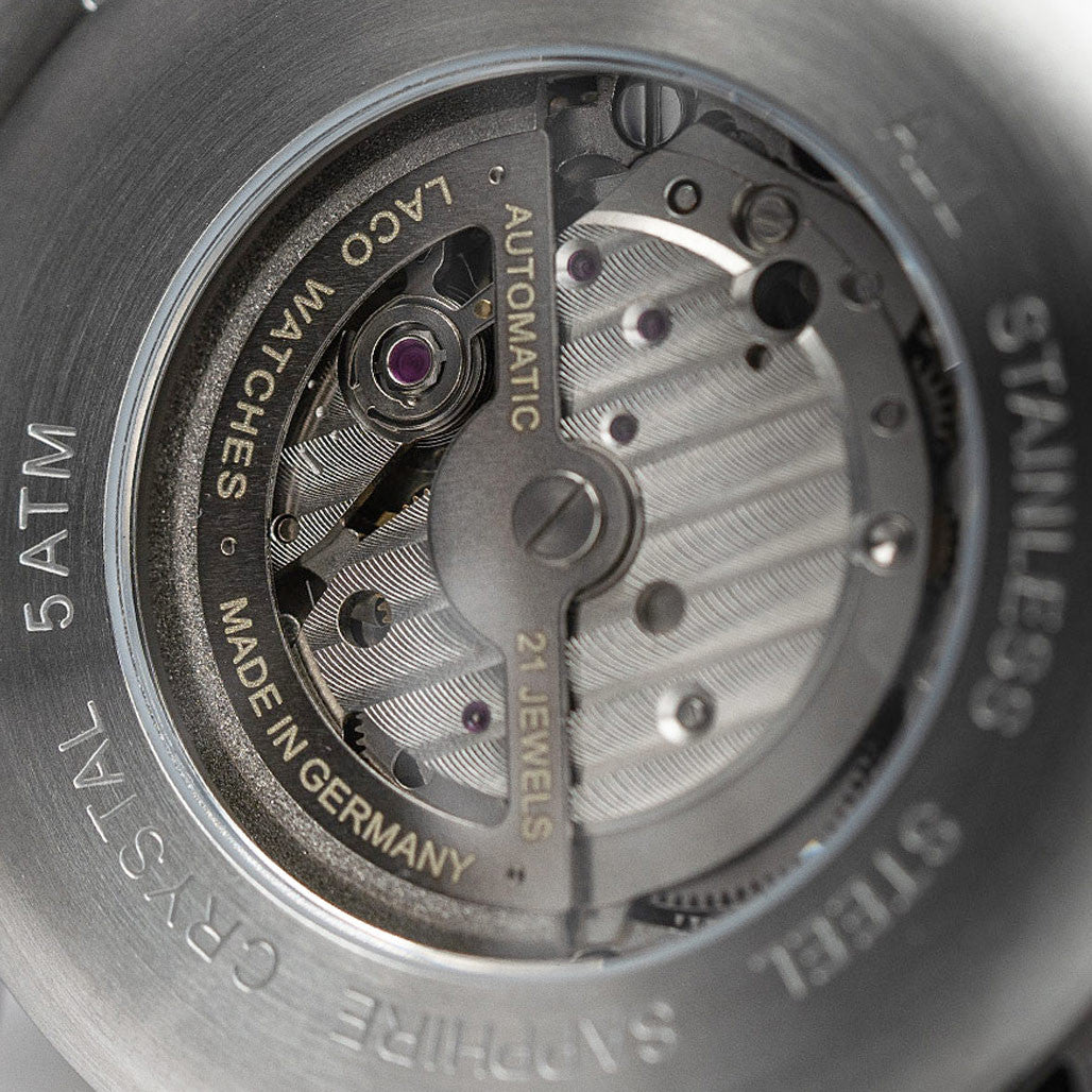 Laco Aachen Gray 39 Type B Dial Automatic Pilot Watch with